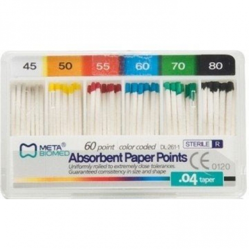 Meta Biomed Paper Points 2 percent Taper Assorted (45-80)